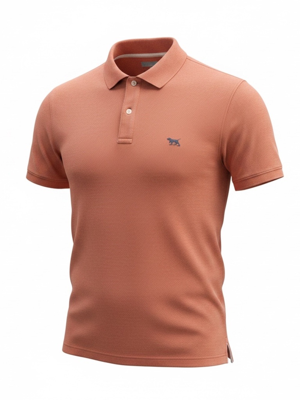 Gunn Polo Knit Polo Shirt Mens Medium Orange Short Sleeve Solid Logo Collared